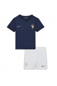Frankrike Babyklær Hjemme Fotballdrakt til barn VM 2022 Korte ermer (+ Korte bukser)